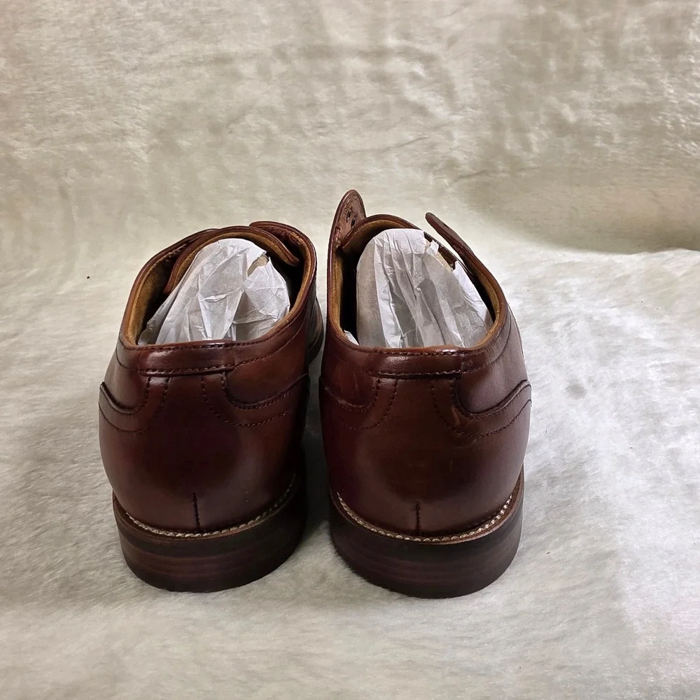Florsheim Rucci Cap Toe Oxford Brown Leather Dress Shoes Mens 8.5M NEW